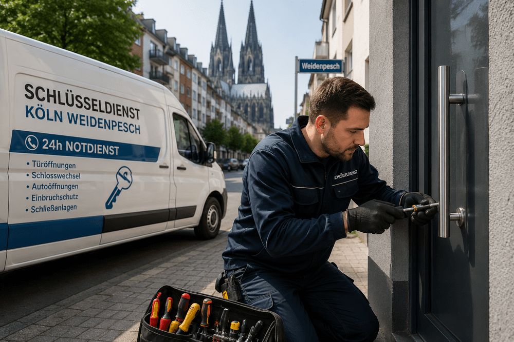 24h Schlüsseldienst Köln Weidenpesch bei professioneller Türöffnung