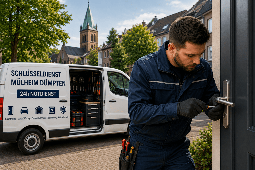 24h Schlüsseldienst Mülheim Dümpten bei professioneller Türöffnung